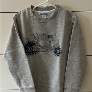 Jacadi Gray Tractor Print Kids Sweatshirt